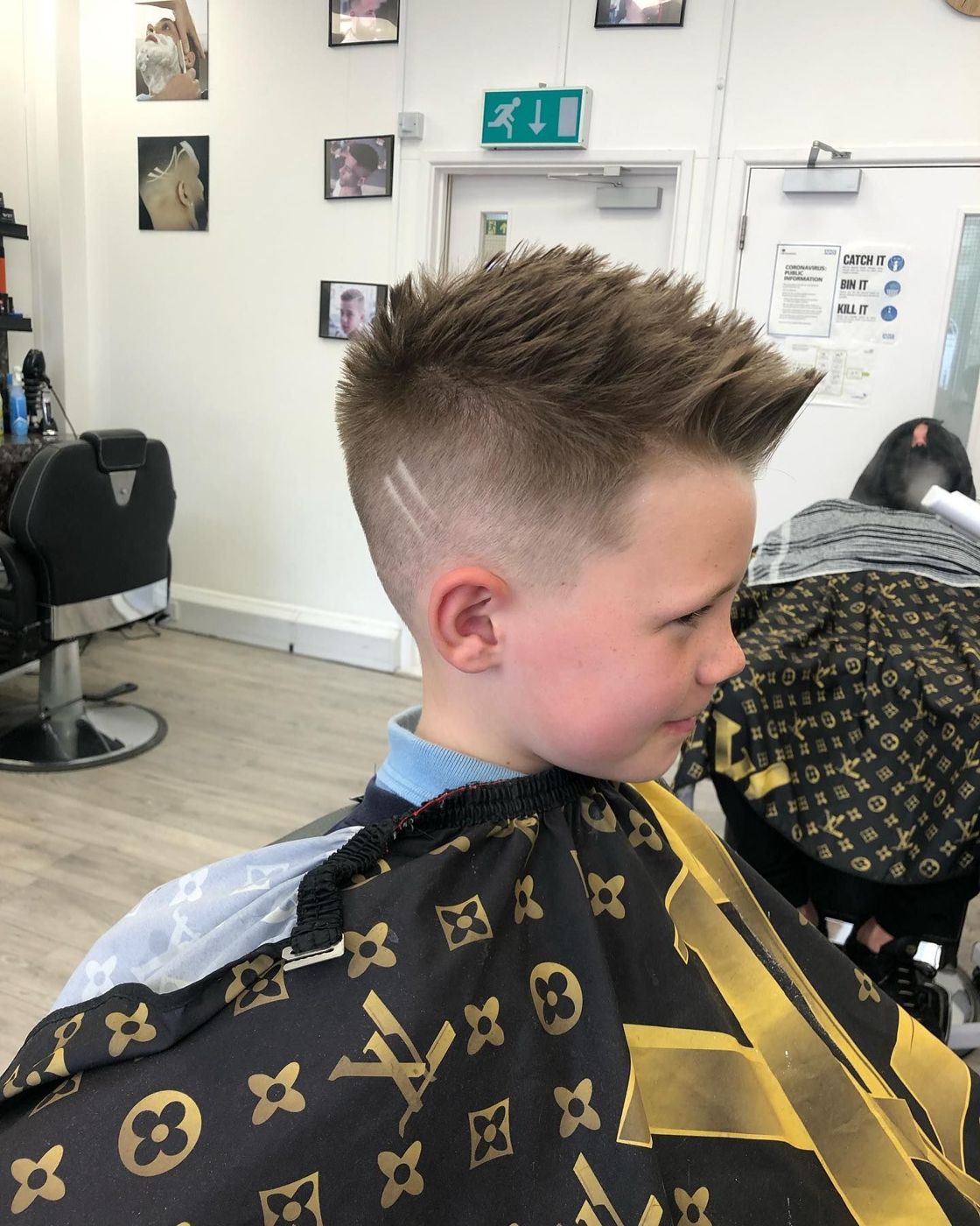 Young customer with a fresh textured fade